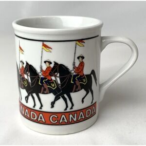 Canada Mounties Mug Ceramic White RCMP Musical Ride Royal Coffee Travel Souvenir